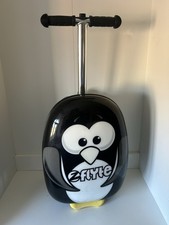 Flyte Penguin Scooter Suitcase Cabin Luggage Ride-on Childs Kids Holiday