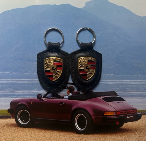 Two genuine porsche keyrings - genuine,