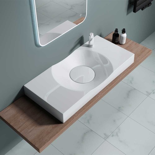 Bathroom wash basin - stone, wall