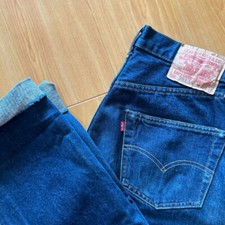 90s Vintage Levi's 501 XX Big E Denim Pants in Indigo, W30 L36 LTD From JAPAN