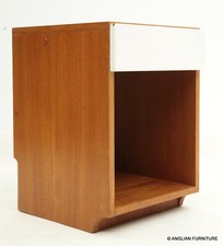 Small Retro Bedside Cabinet With White Drawer FREE Nationwide Delivery