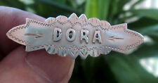 Vintage Victorian Sterling Silver Name Brooch - h/m 1896  DORA / PANDORA