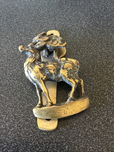 Vintage brass stag door - vintage,