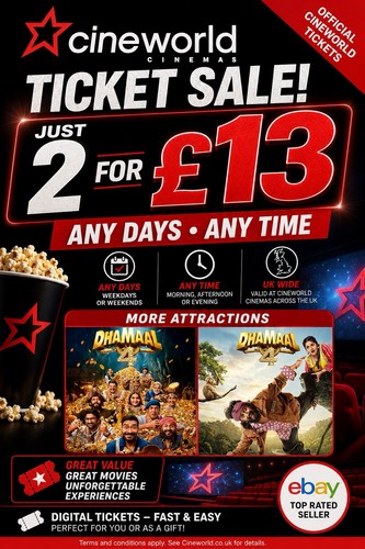 Cineworld tickets for - tickets,