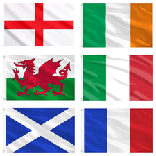 Six Countries Nations Flags