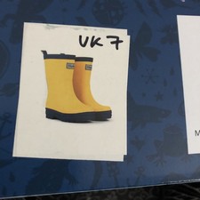HATLEY YELLOW WELLIES KIDDIES SZ 7 Bnib