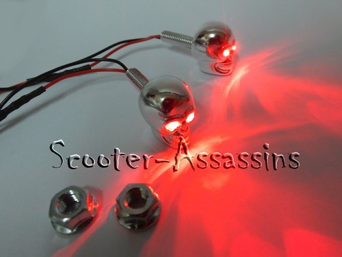 Chrome skull red led - skull,