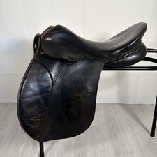 Heritage Saddlery GP Saddle 17” Seat 8” D-D Medium Fit Black Leather English Use