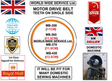 MOTOR DRIVE BELT MB-350,360,370,430 FIT FOR MANY DOMESTIC INDUSTRIAL MACHNE PART