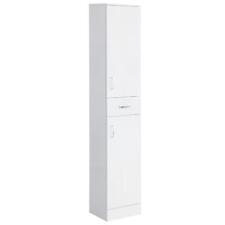 Bathroom Cabinet Cupboard Tall Floor Tallboy Freestanding 2 Door Storage