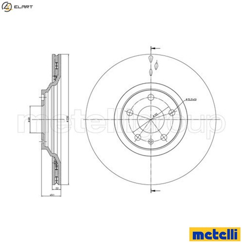 Brake disc 0866c - disc, 23-0866c