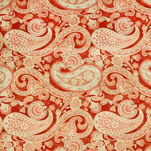 Mint paisley upholstery fabric - paisley,