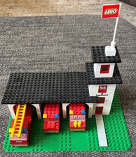Vintage Lego Fire Station (set 357-1) with vehicles from 1973 All Pieces and Box