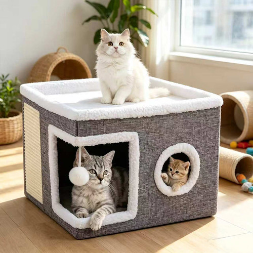 Large cat house - large,