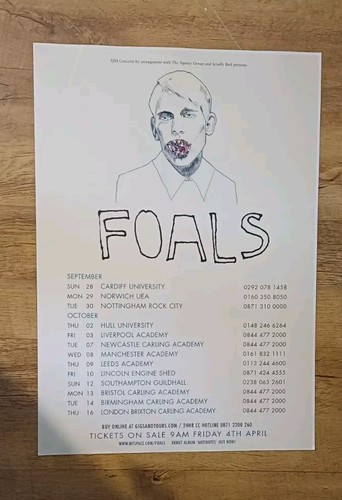 Foals original concert poster - ,
