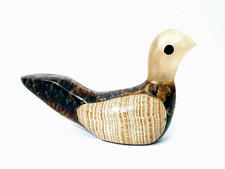 VINTAGE MEXICAN ONYX STONE PAPER WEIGHT ORNAMENT BIRD SCULPTURE FIGURINE 6 1970S