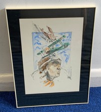 David Norman Aviation Artwork Framed Portrait Signed Illustration Unique Design