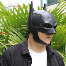 UK Hot New Batman Full Mask with Cowl Adult the Dark Knight Rises Cosplay Props！