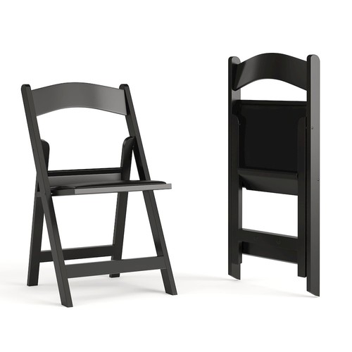Folding chair black resin - folding,