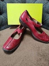 Chile Red Flat Shoes By Hotter