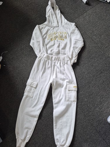 Kids dkny white tracksuit - white,