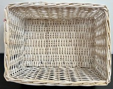 Unbranded White Wicker Rectangular Hand-Woven Hamper/Storage Basket Gift Idea