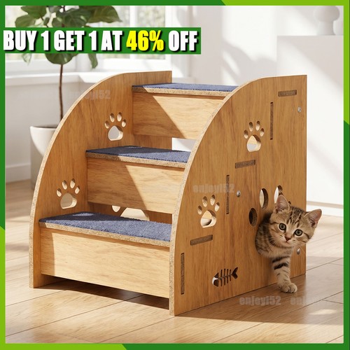 Steps pet ramp wooden dog - 3,