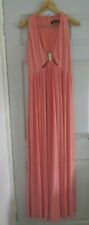 Forever Unique Coral Maxi Dress UK 12 LN012 SS 09