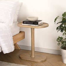 Solid Wood C Shape Side Table