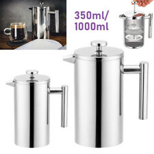 350/1000ML Stainless Stell Cafetiere French Press Filter Coffee Plunger Pitcher