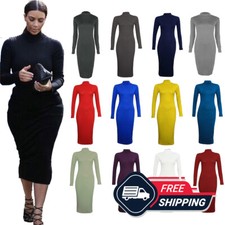 Womens Long Sleeve Polo Neck
