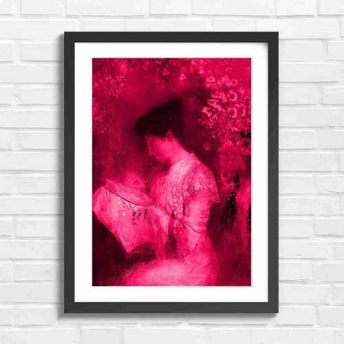 Elegant woman embroidering - woman,