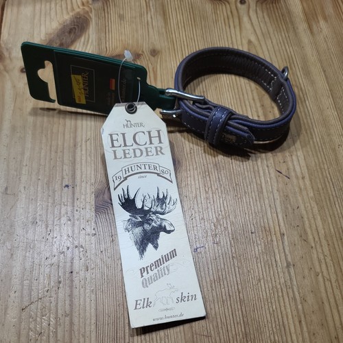 Hunter elk leather dog collar - hunter,