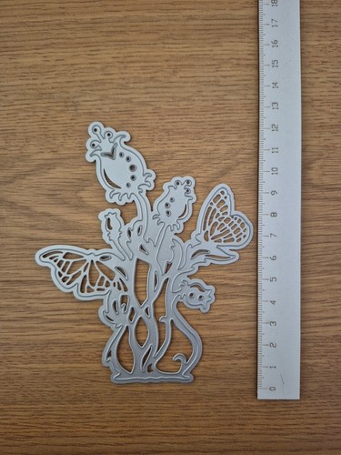 Metal cutting die - cutting, wildflower