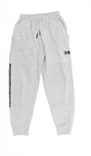 Crosshatch Boys Grey Jogger Trousers L Elastic Waist Fleece Casual Comfort