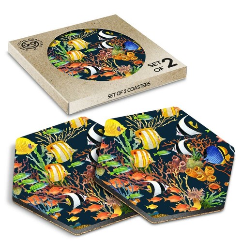 Hexagon coasters - 2,