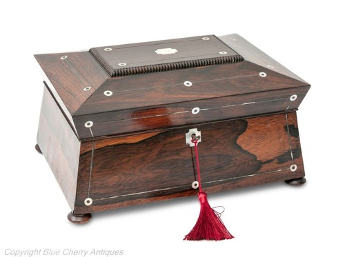 Antique victorian work box - victorian,