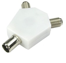 TV Aerial PUSH ON to 2 Way