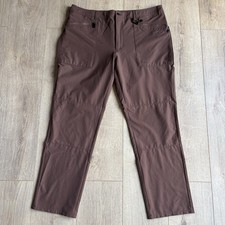 Rohan Originals Mens Stretch Bags Trousers Size 38S Waist Brown Walking Hiking