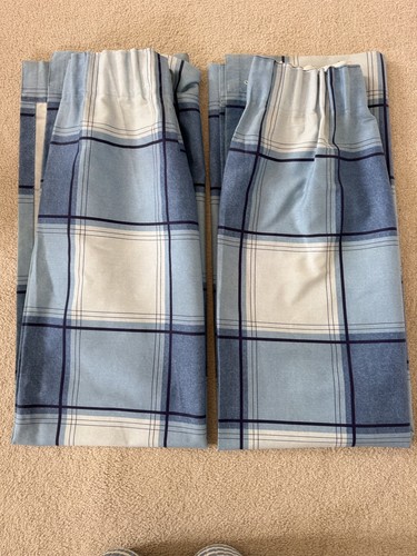Vintage next blue white check - blue,