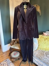 Boden Black Velvet Trouser