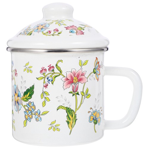 Enamel tea cup with - tea,
