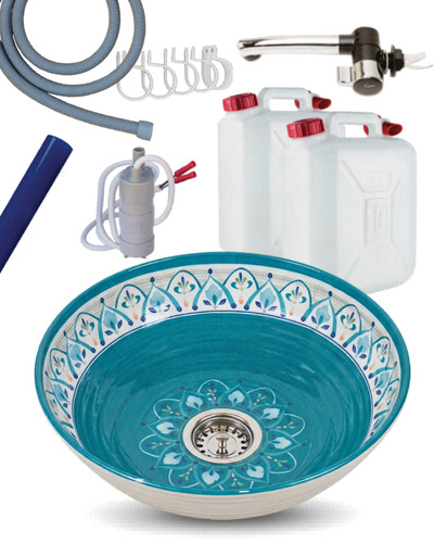 Moroccan campervan boat sink - moroccan,