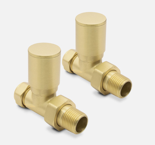 Brushed brass heated towel - brushed,
