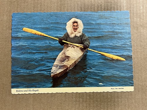 Postcard alaska eskimo man - ak,