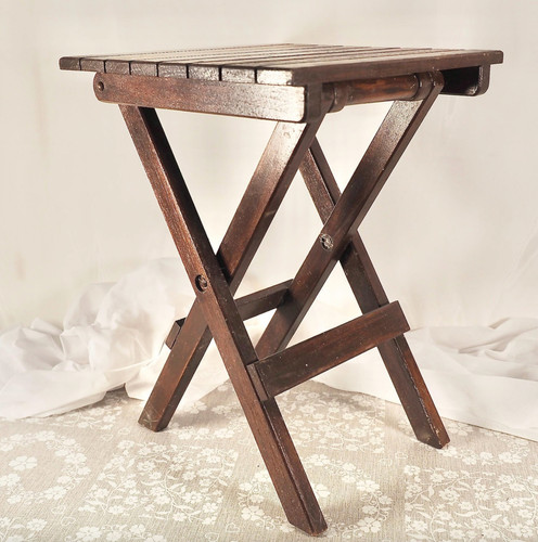 Vintage wooden folding - folding, table