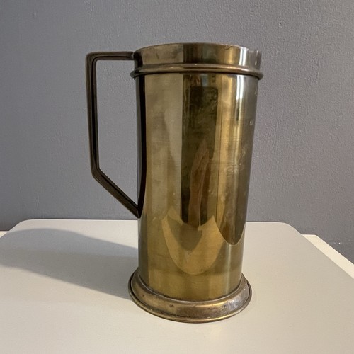 Vintage brass tankard half - tankard,