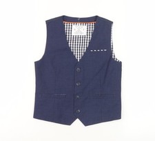 Next Boys Blue Waistcoat Size 5-6, Stylish Formal Wear