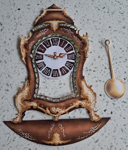 Tattered lace rocking clock - lace,