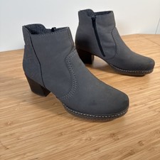 Reiker Grey Block Heel Ankle